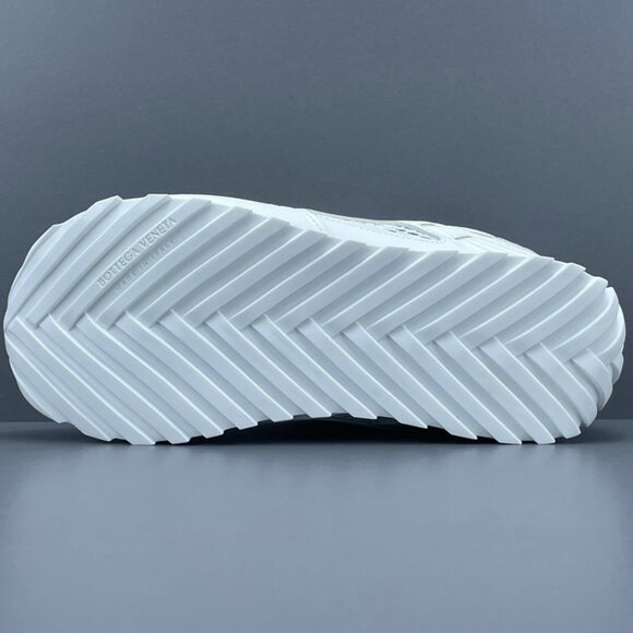 Bottega Veneta White & Off-White Orbit Sneakers - Picture 3 of 8